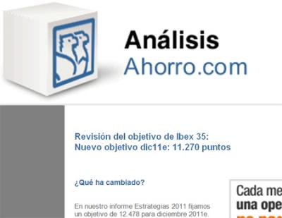 Análisis del Ibex al 3 de junio de 2011: Comentarios de la Jornada.